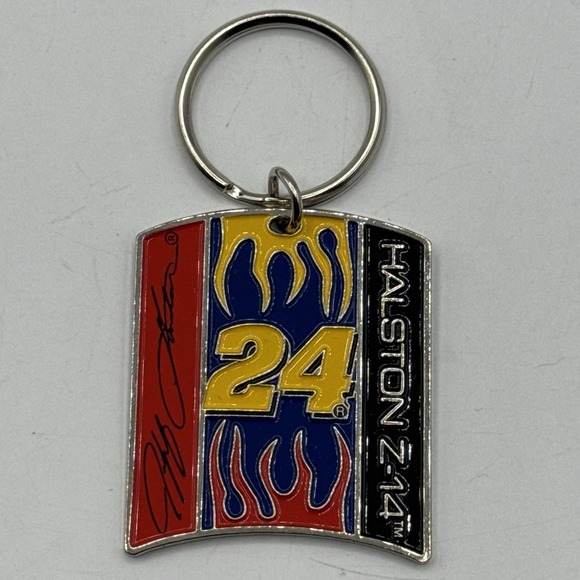 Nascar Other - Jeff Gordon Halston Z-14 Flame Metal Keychain NASCAR Racing Collectible